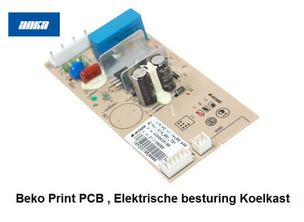 Beko Print PCB , Elektrische besturing Koelkast,Beko Print Koelkast, Origineel Beko,Beko Printplaat Koelkast,  CH142120, CNA28420, CHE42200,4360620185,Beko Koelkast Onderdelen