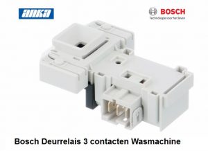 Bosch Deurrelais 3 contacten Wasmachine, Origineel Bosch Wasmachine Onderdelen,610147, 00610147,  0.05.55.80-0,WVD24520, WM10B2S0M, WAE24340