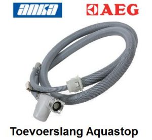 Aeg Toevoerslang met  Aquastop Vaatywasser Alternatief voor AEG 4055125068 Aansluiting 24,5 mm recht Aquastop: elektrisch